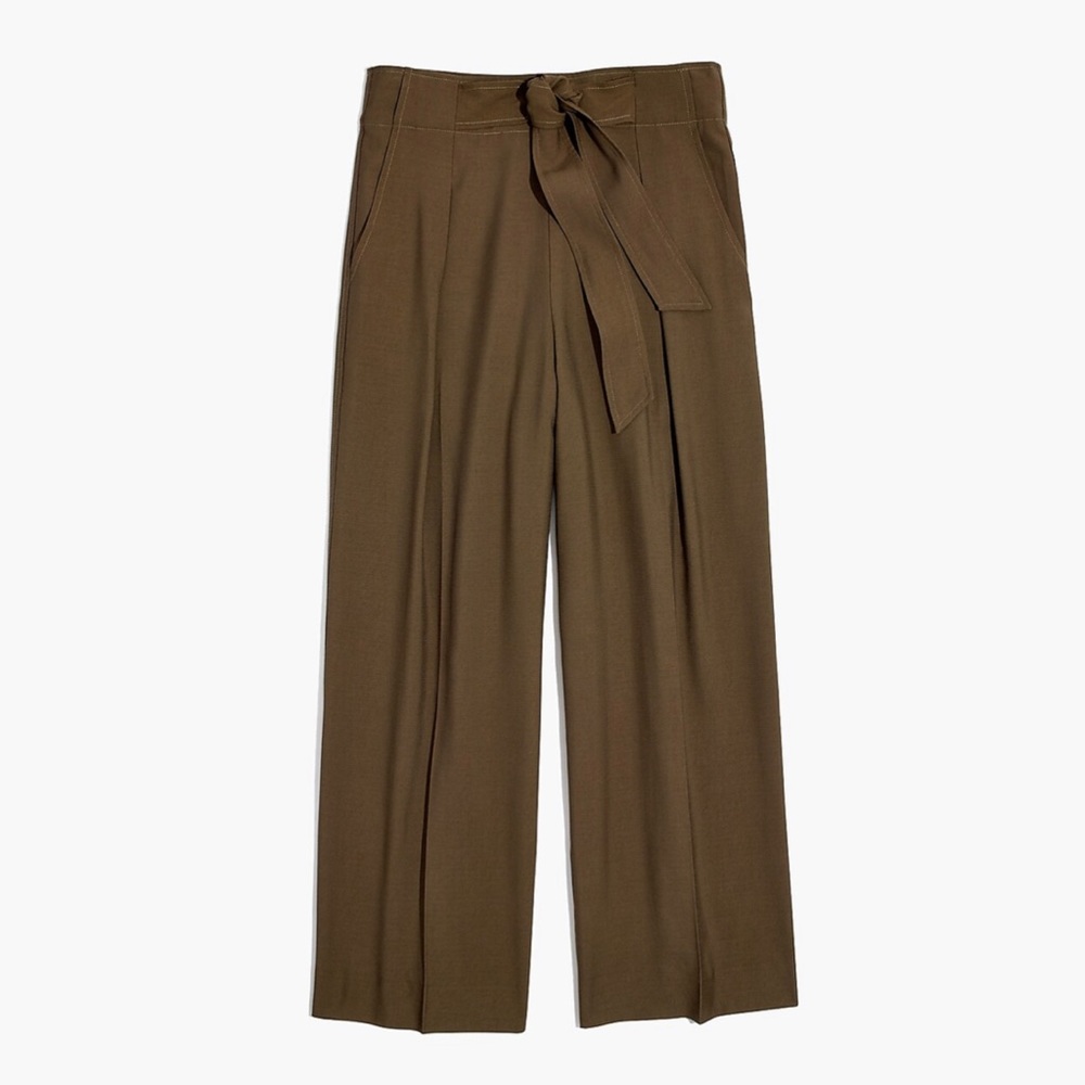 Madewell Mitford Tie-Front Wide-Leg Culottes - size 00